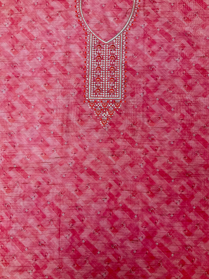 Chanderi Embroidered Unstitched Suit - 45331