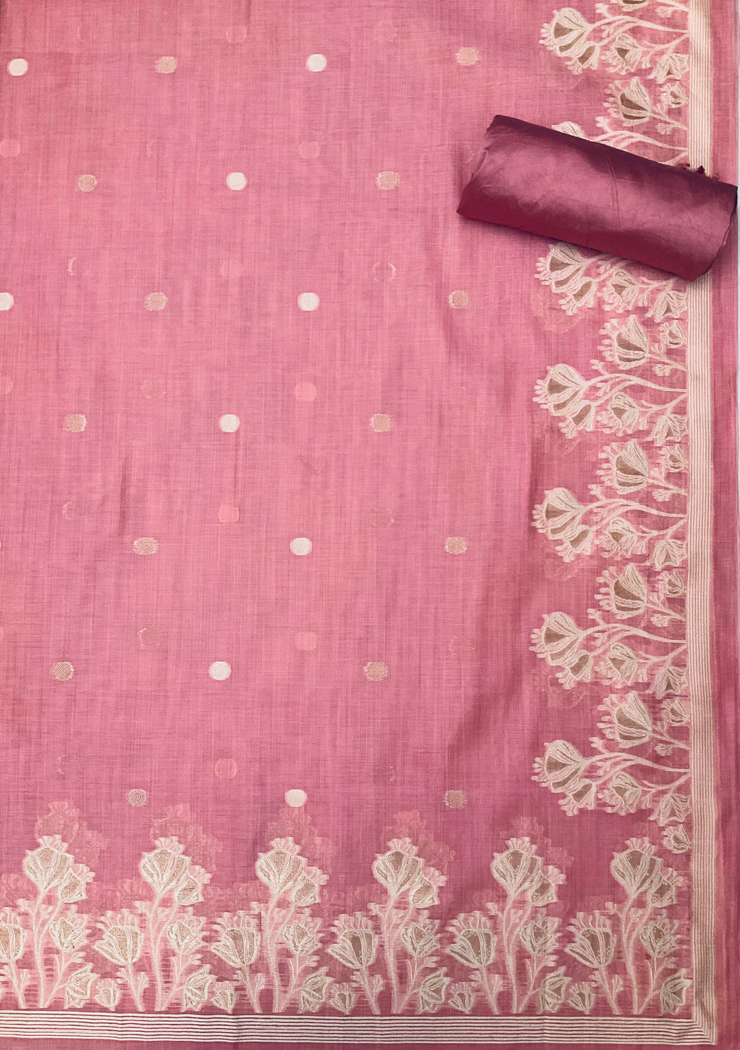 Woven Chanderi Unstitched Salwar Suit - 45343