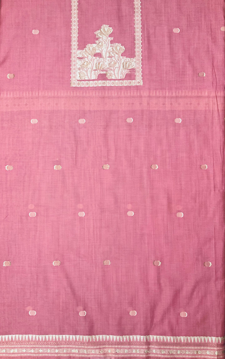 Woven Chanderi Unstitched Salwar Suit - 45343