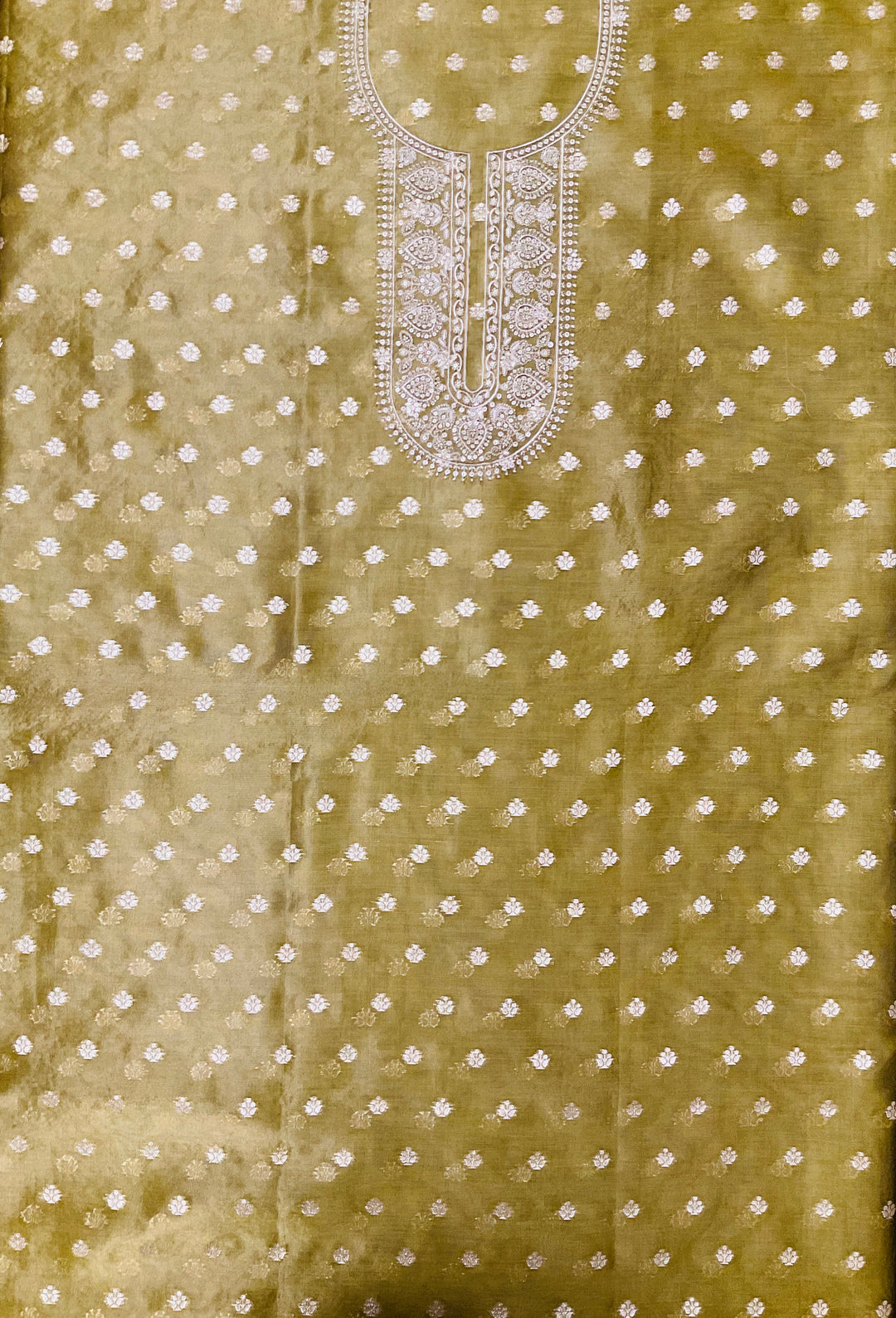 Woven Chanderi Unstitched Salwar Suit - 45342
