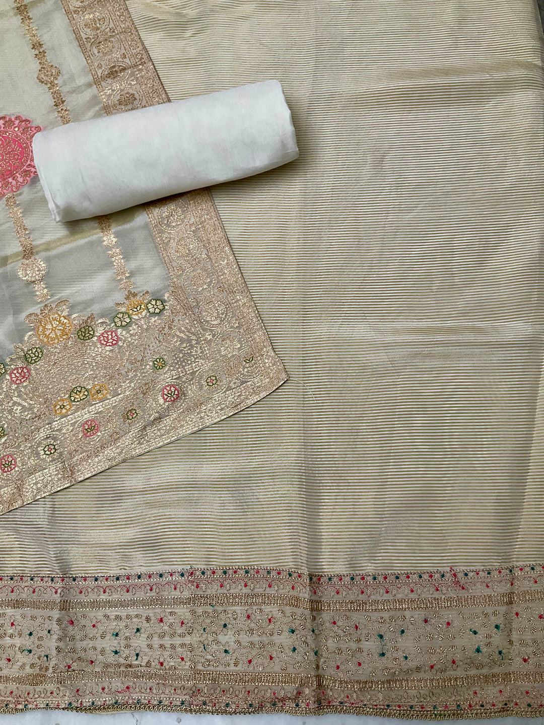 Tissue Unstitched Salwar Suit - 43860