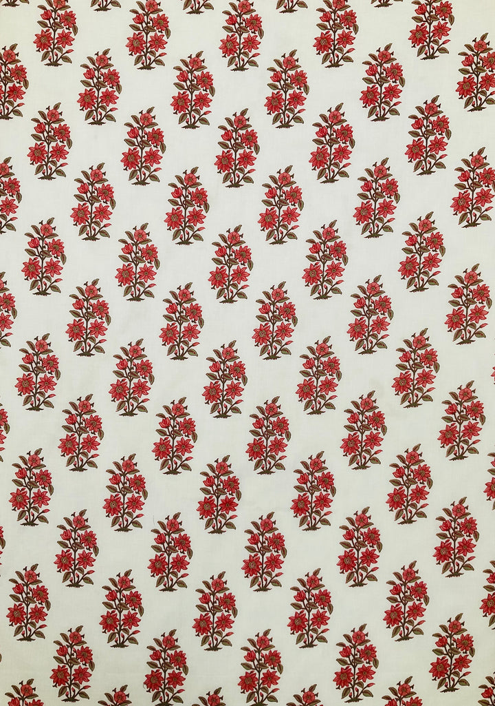 Pure Cotton Block Printed Fabric-42911