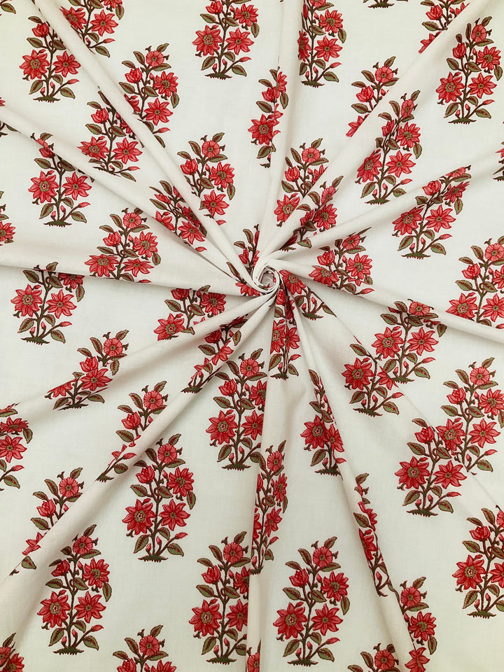 Pure Cotton Block Printed Fabric-42911