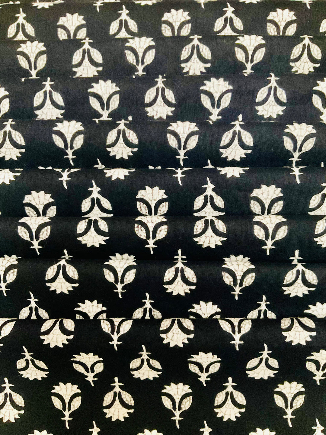 Pure Cotton Block Printed Fabric -45259