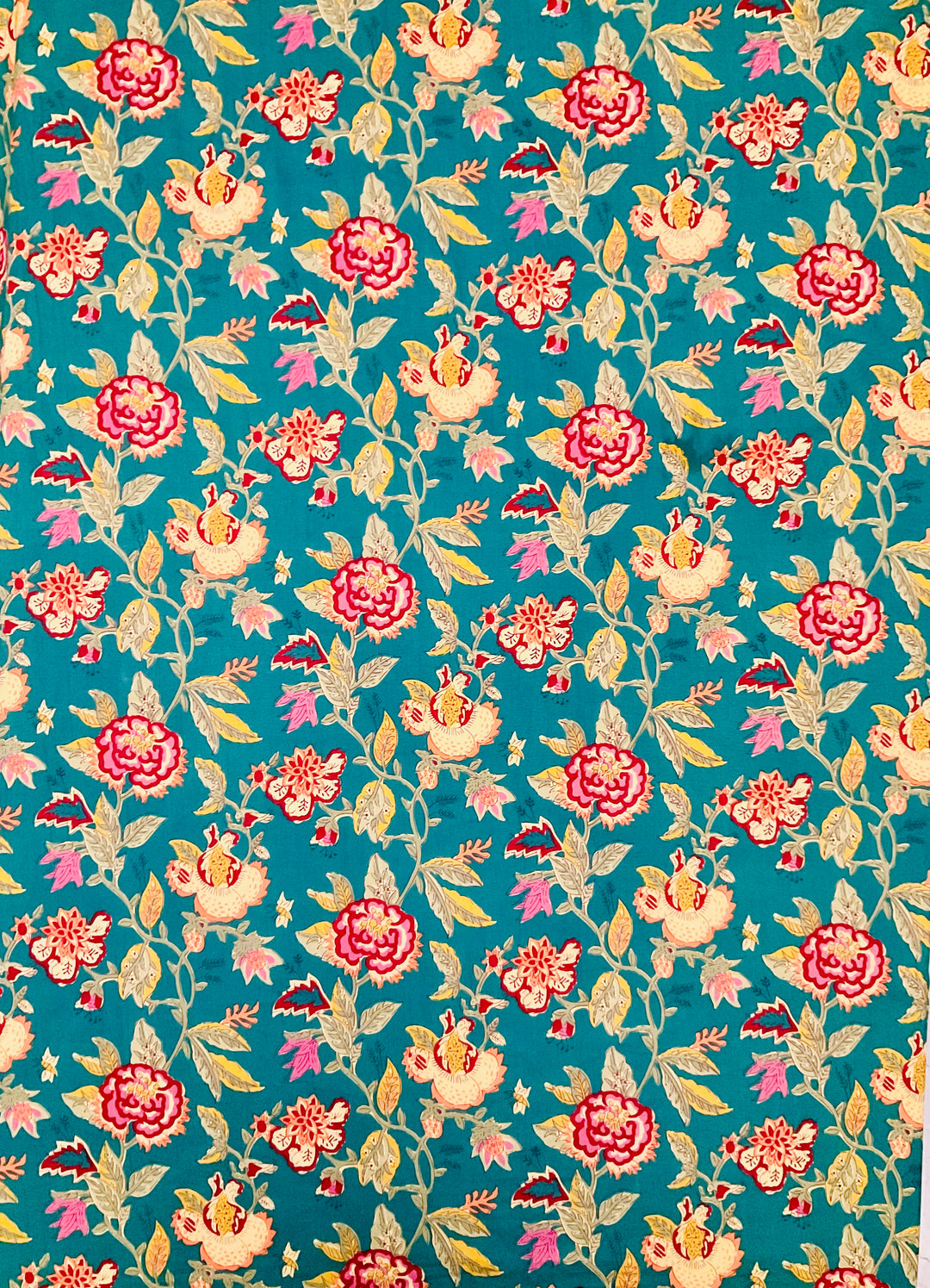 Pure Cotton Block Printed Fabric-45237