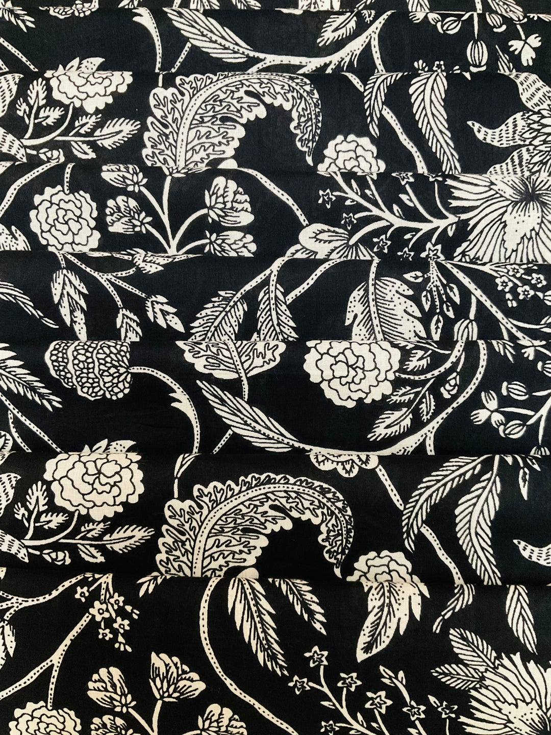 Pure Cotton Block Printed Fabric-45248