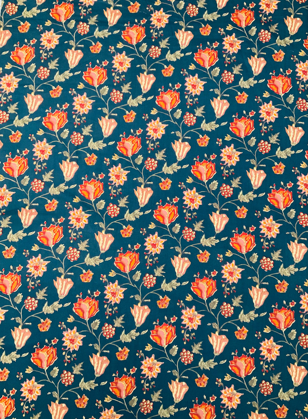 Pure Cotton Block Printed Fabric-45253