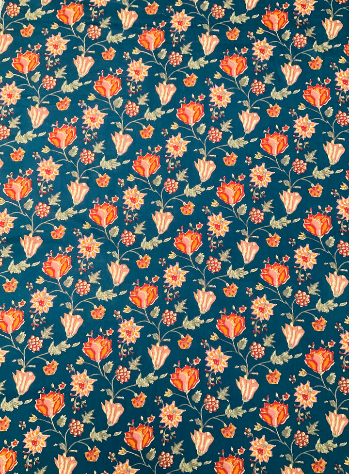 Pure Cotton Block Printed Fabric-45253