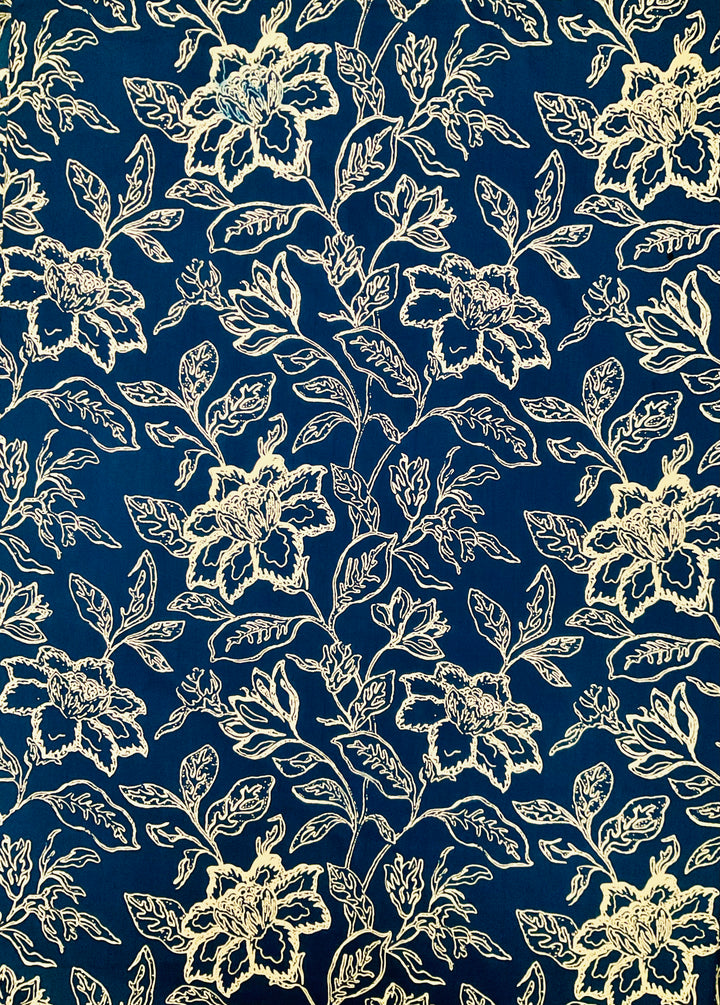 Pure Cotton Block Printed Fabric-45235