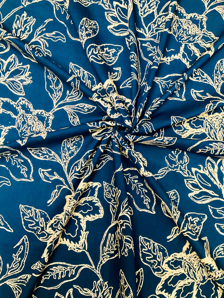 Pure Cotton Block Printed Fabric-45235