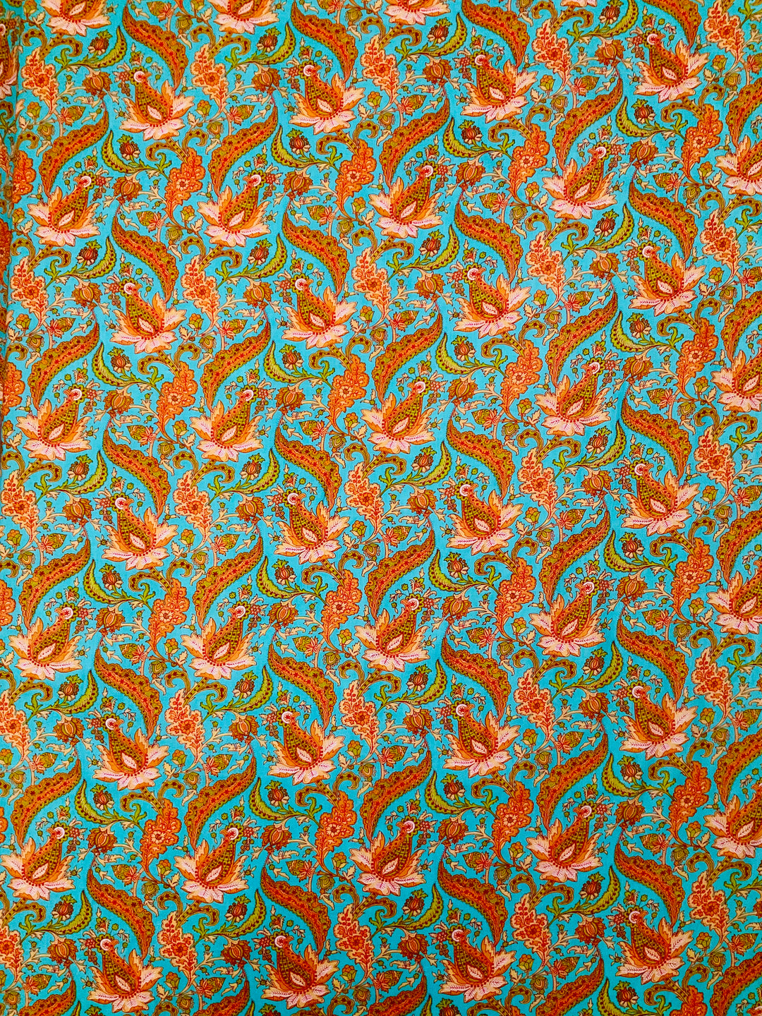 Pure Cotton Block Printed Fabric-45258