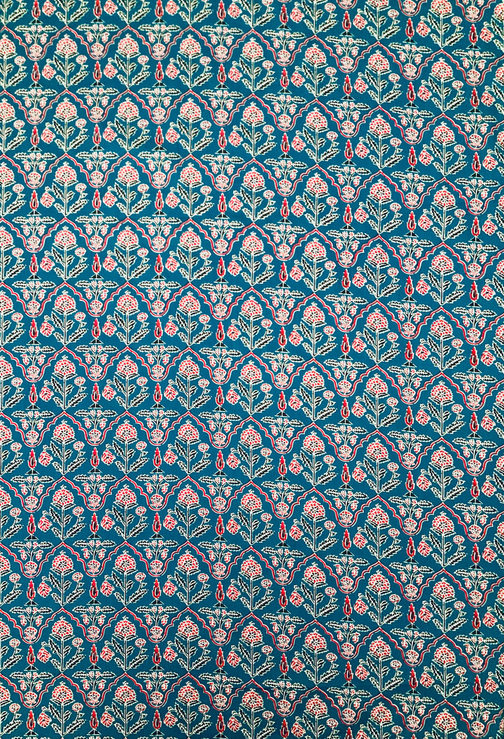 Pure Cotton Block Printed Fabric-45251