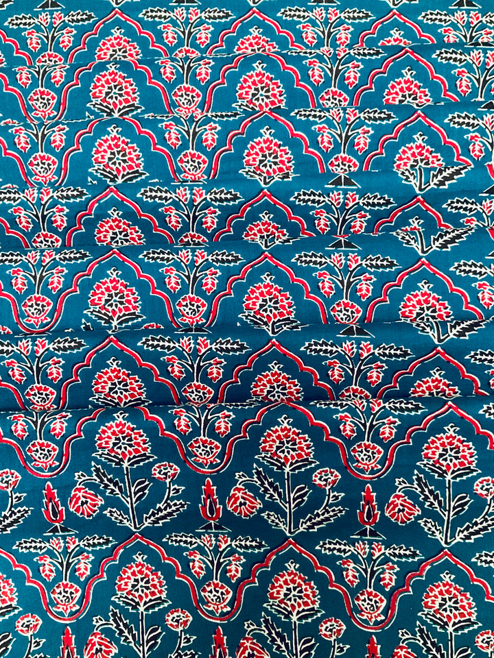 Pure Cotton Block Printed Fabric-45251