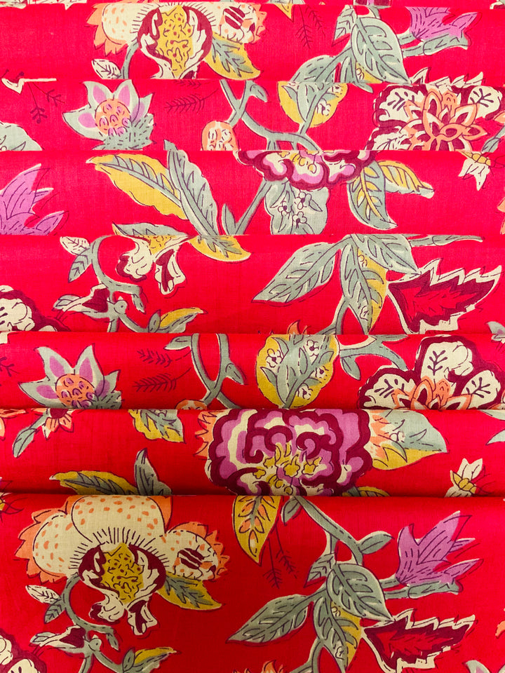 Pure Cotton Block Printed Fabric-45242