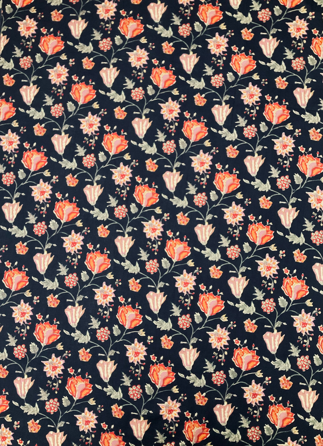 Pure Cotton Block Printed Fabric-45238