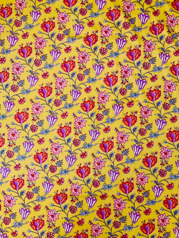 Pure Cotton Block Printed Fabric-45254