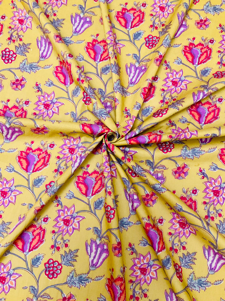 Pure Cotton Block Printed Fabric-45254