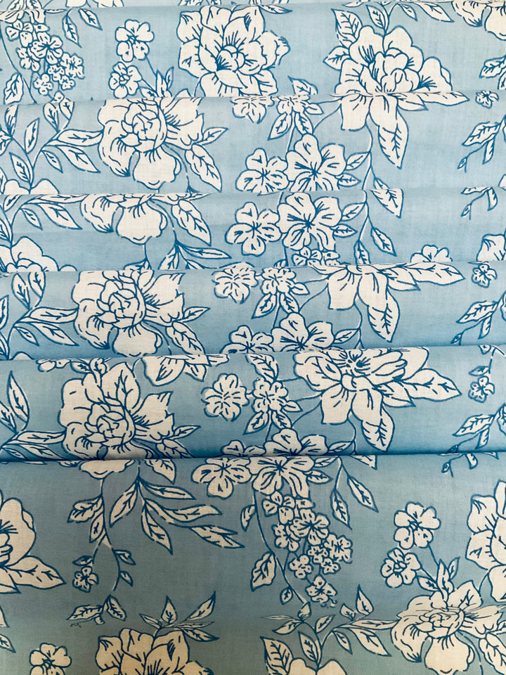 Pure Cotton Block Printed Fabric-42916