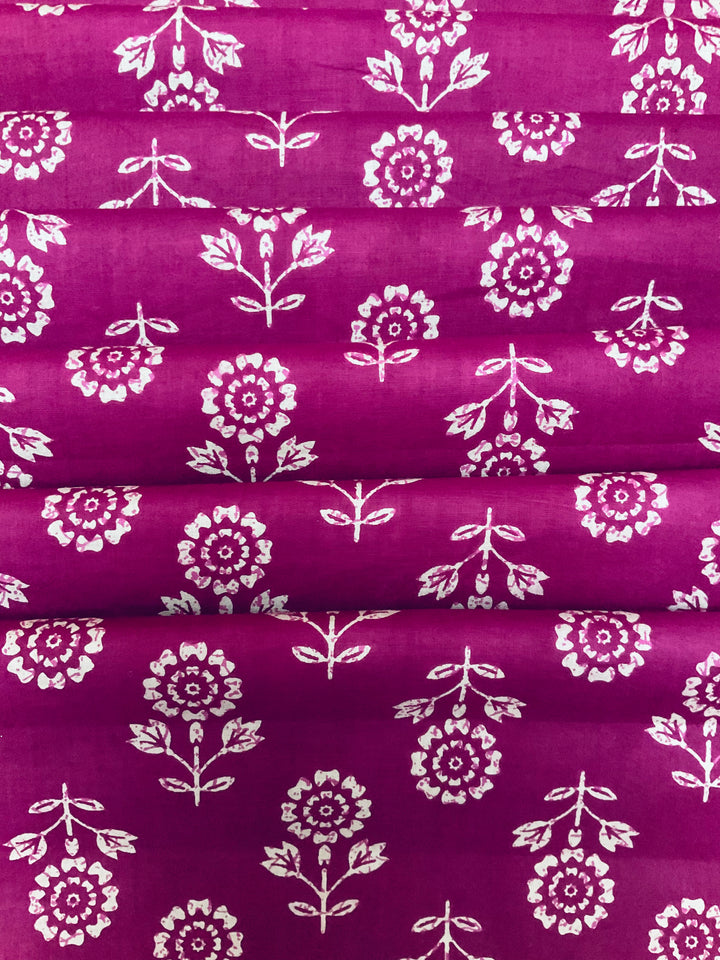 Pure Cotton Block Printed Fabric-45257