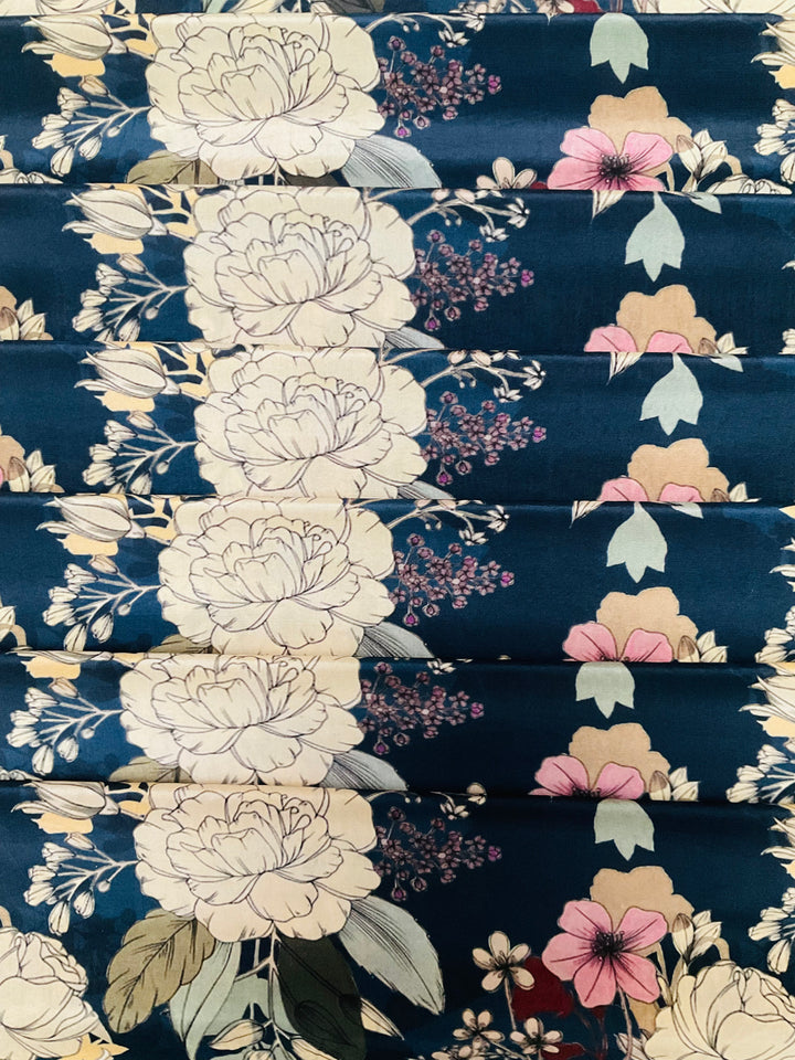 Pure Crepe Floral Printed Fabric-45832
