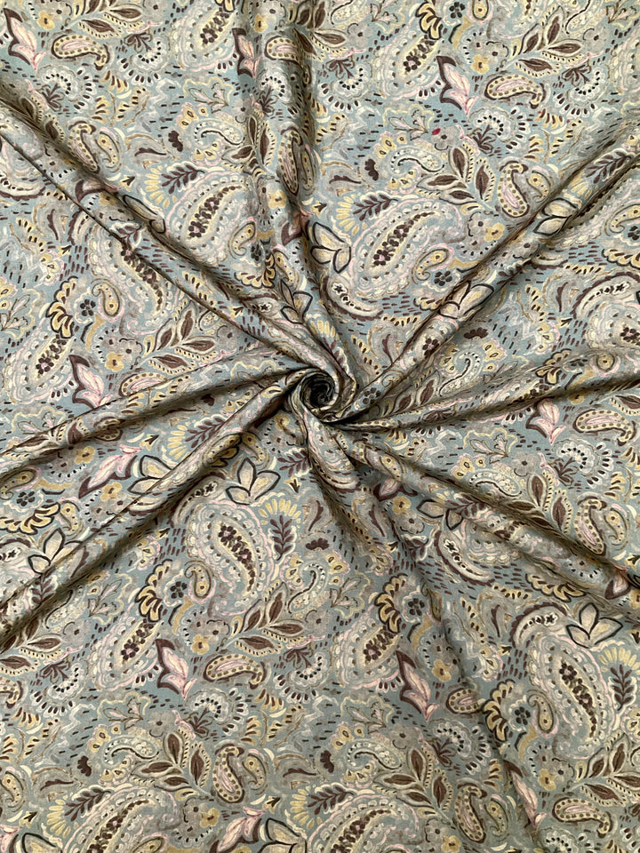 Handloom Silk Floral Printed Fabric-45904