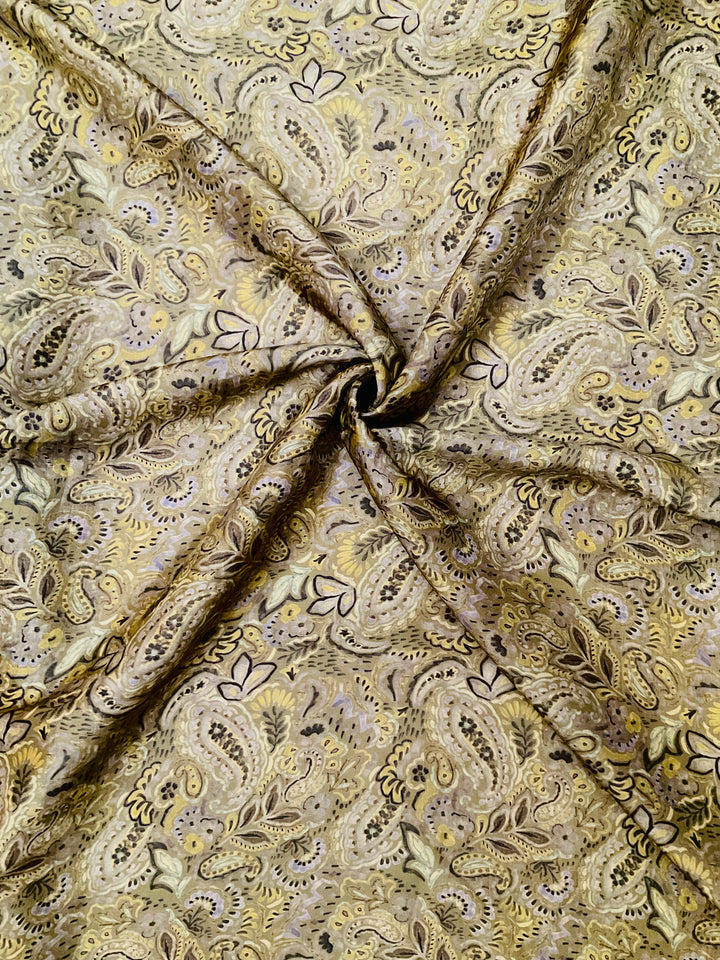 Handloom Silk Floral Printed Fabric-45908