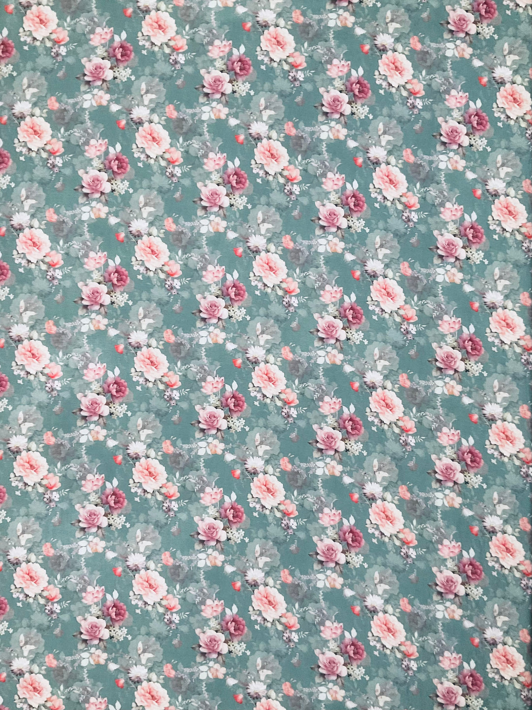 Pure Upada Silk Floral Printed Fabric-45911