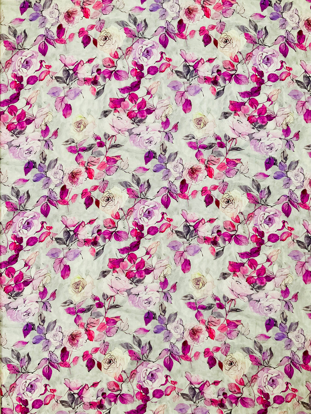 Handloom Silk Floral Printed Fabric-45910