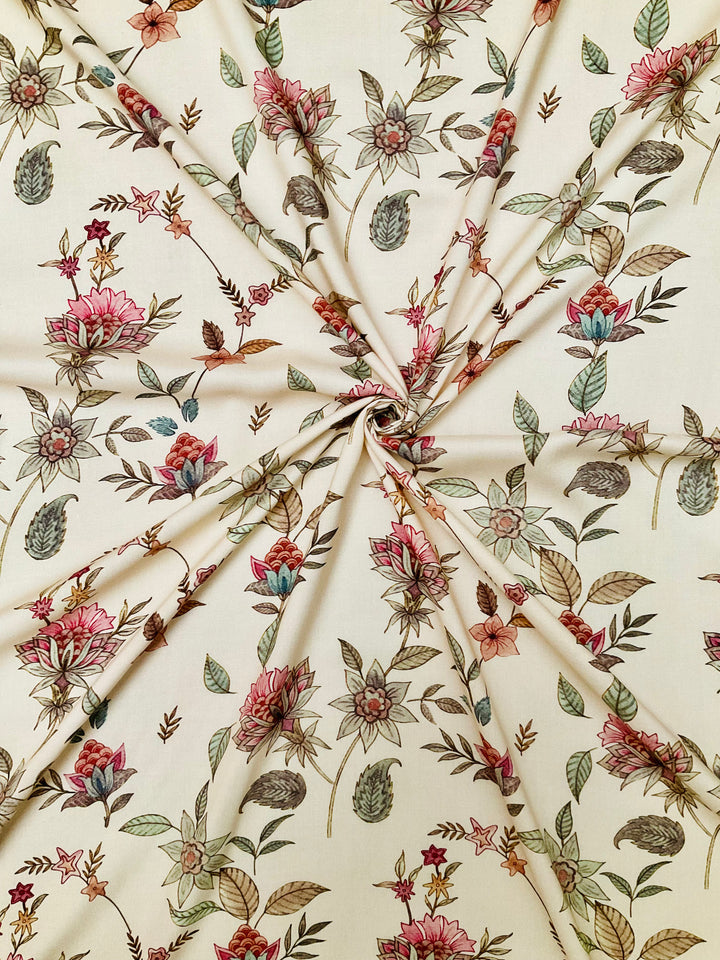 Pure Cotton Floral Printed Fabric-45898