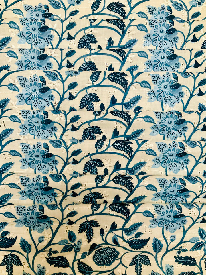 Pure Cotton Printed Embroidery Fabric-46108