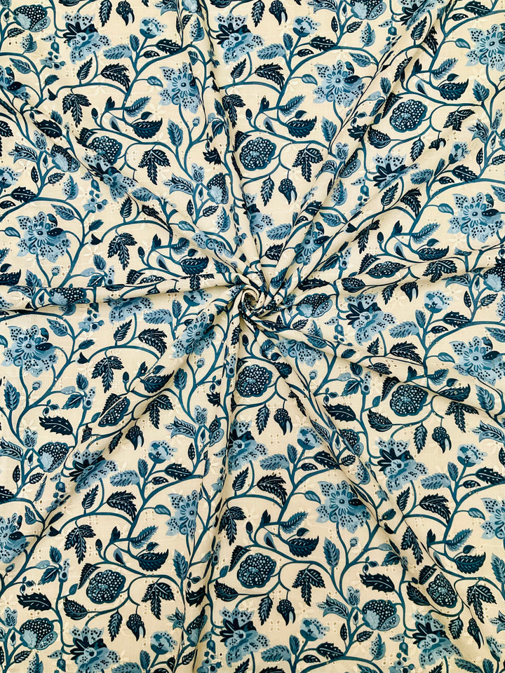 Pure Cotton Printed Embroidery Fabric-46108