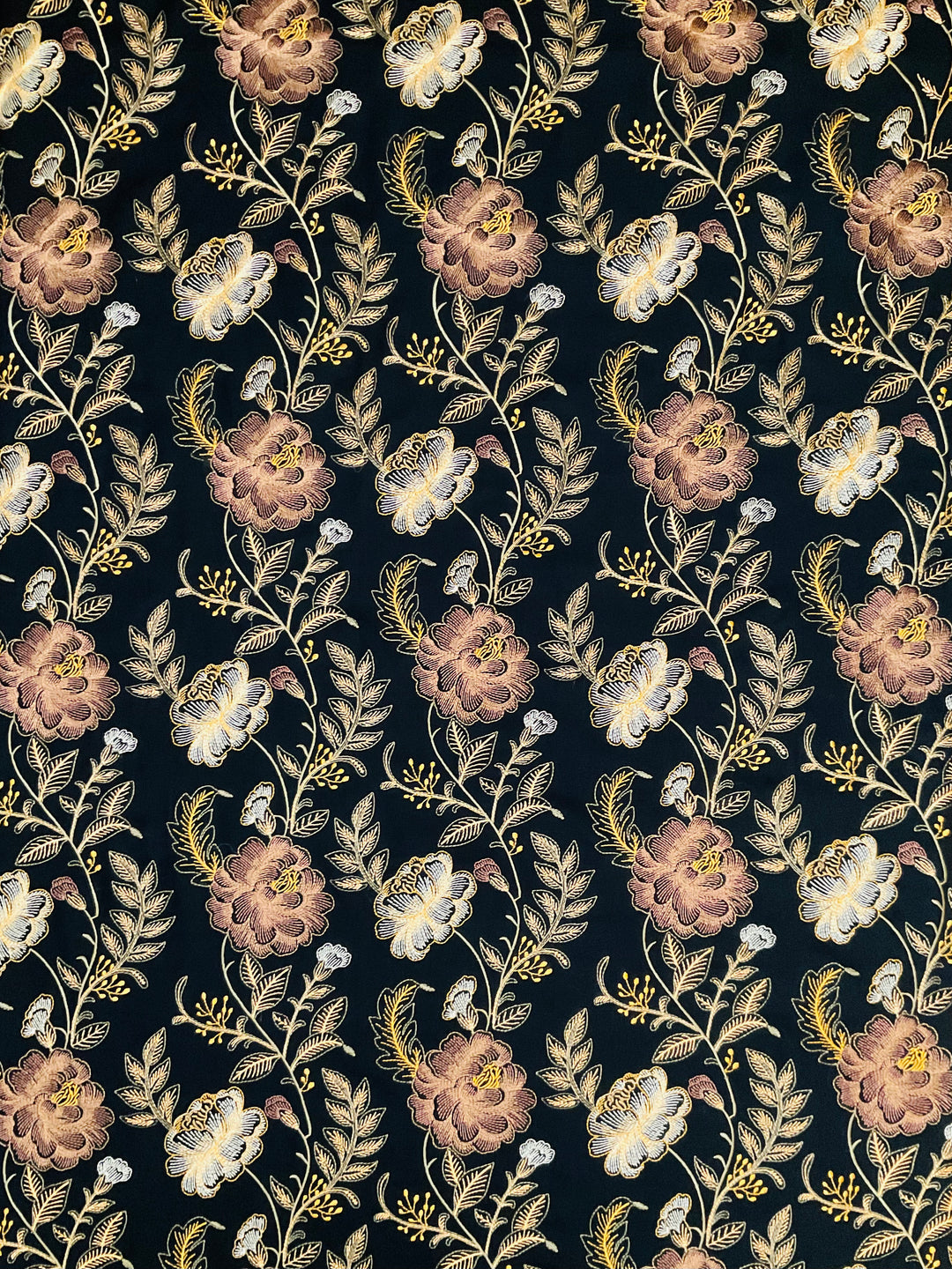 Pure Cotton  Embroidered Fabric-46442