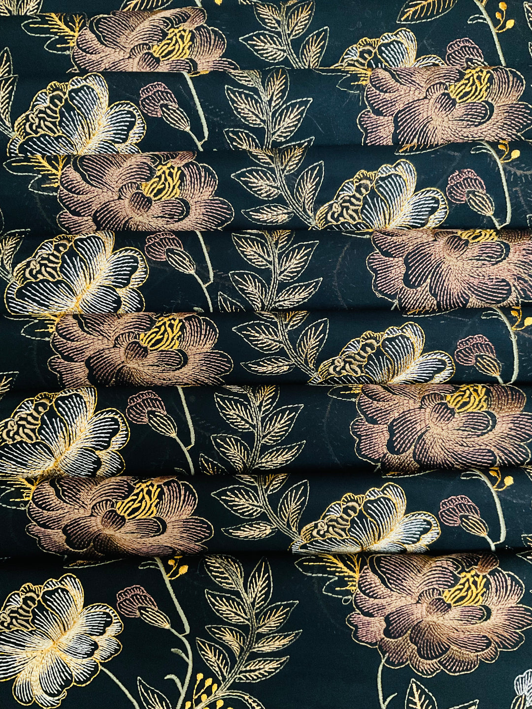 Pure Cotton  Embroidered Fabric-46442