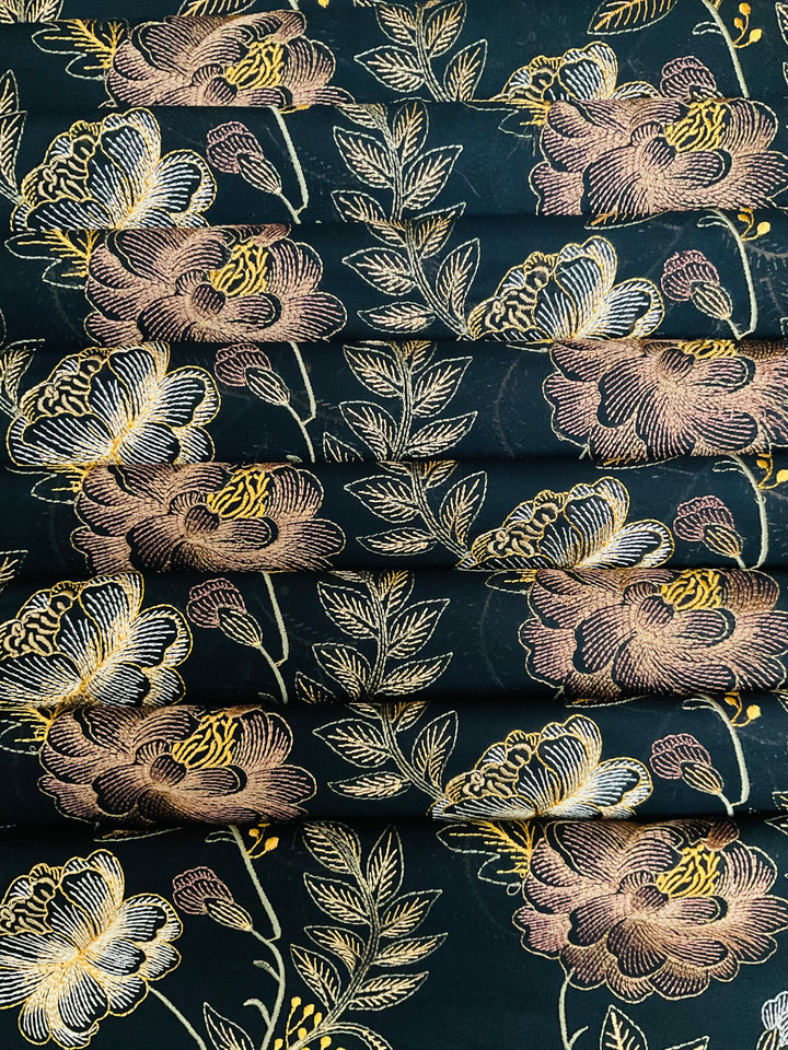 Pure Cotton  Embroidered Fabric-46442