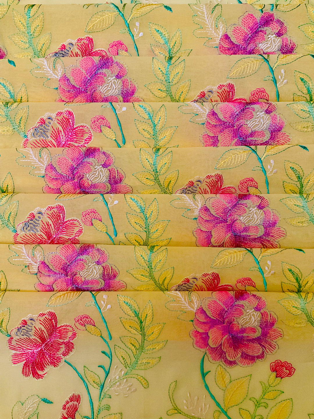 Pure Cotton  Embroidered Fabric-46443