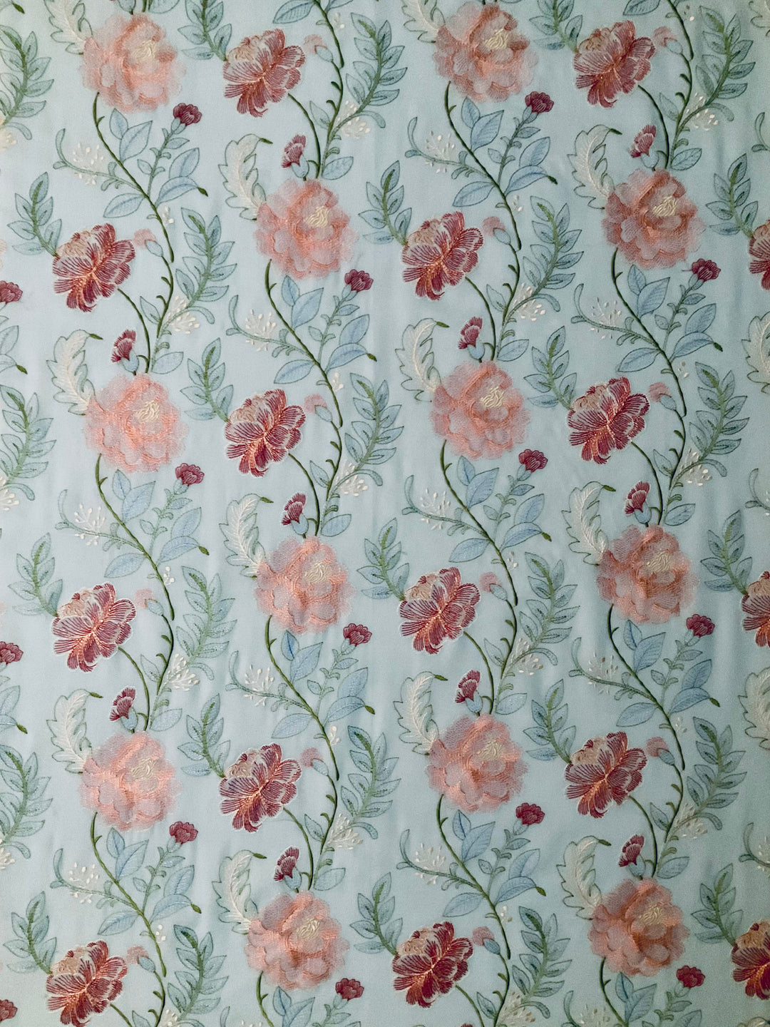Pure Cotton  Embroidered Fabric-46445