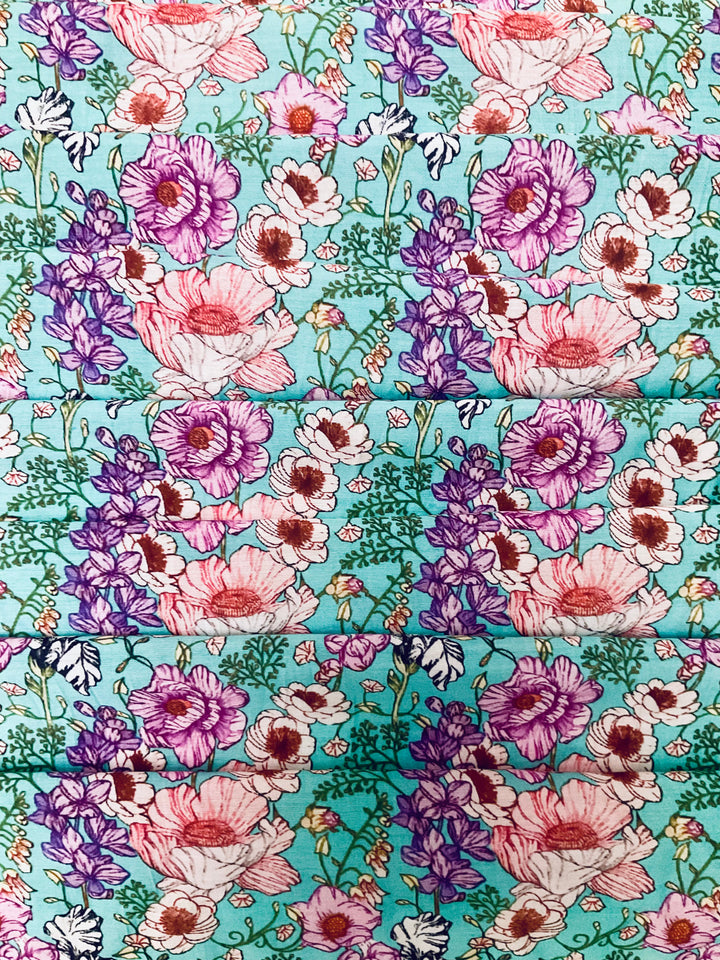Pure Muslin Printed Fabric-36455