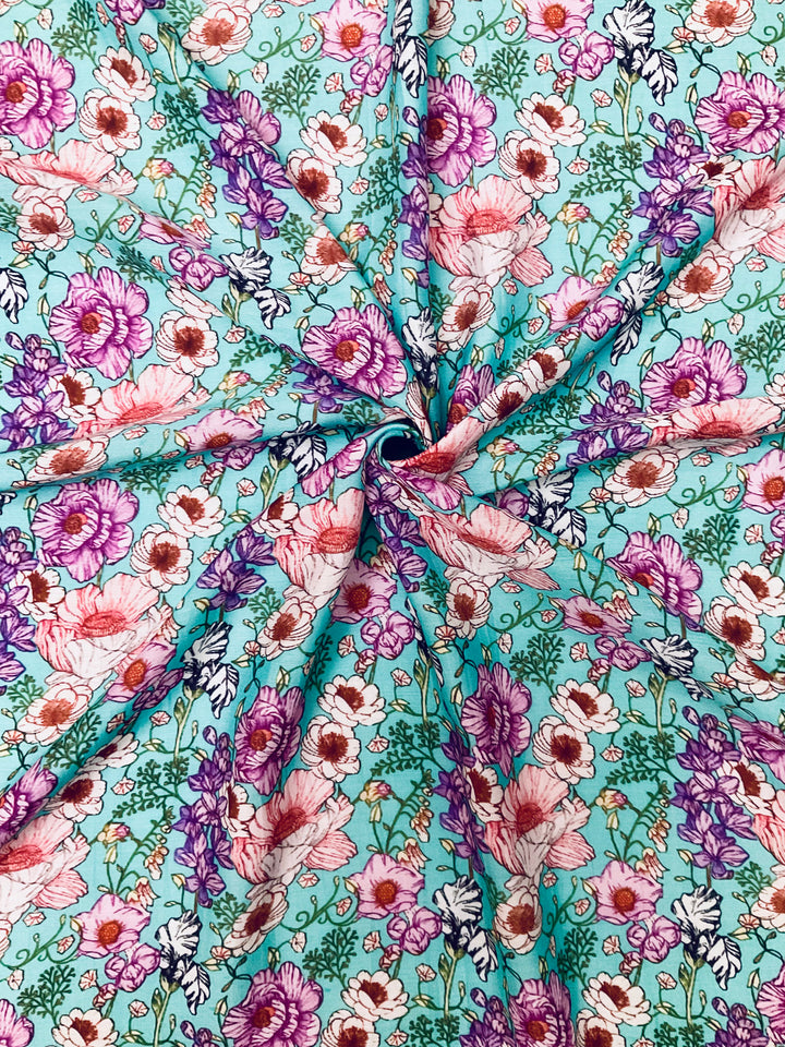 Pure Muslin Printed Fabric-36455