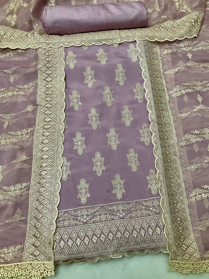 Chinnon Embroidered Unstiched Suit -47113
