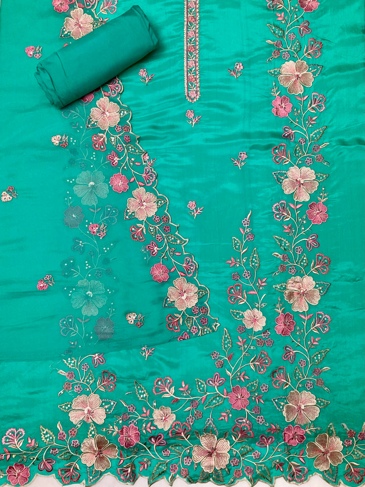 Chinnon Embroidered Unstitched Suit -49469