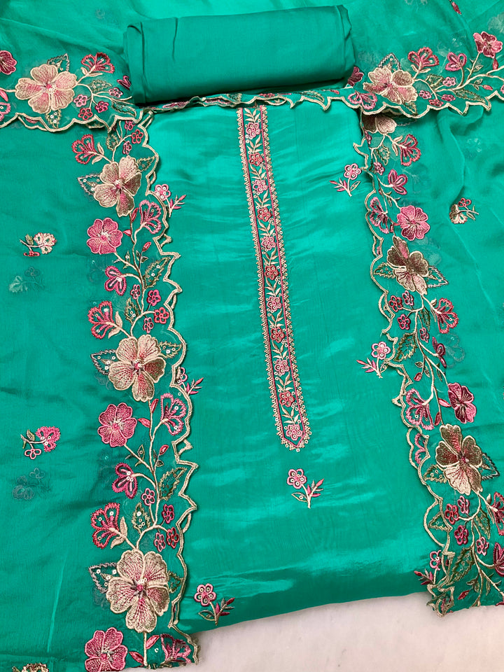 Chinnon Embroidered Unstitched Suit -49469