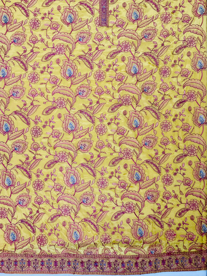 Art Silk Embroidered Unstiched Suit -49467