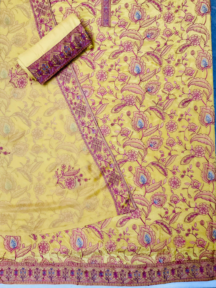 Art Silk Embroidered Unstiched Suit -49467