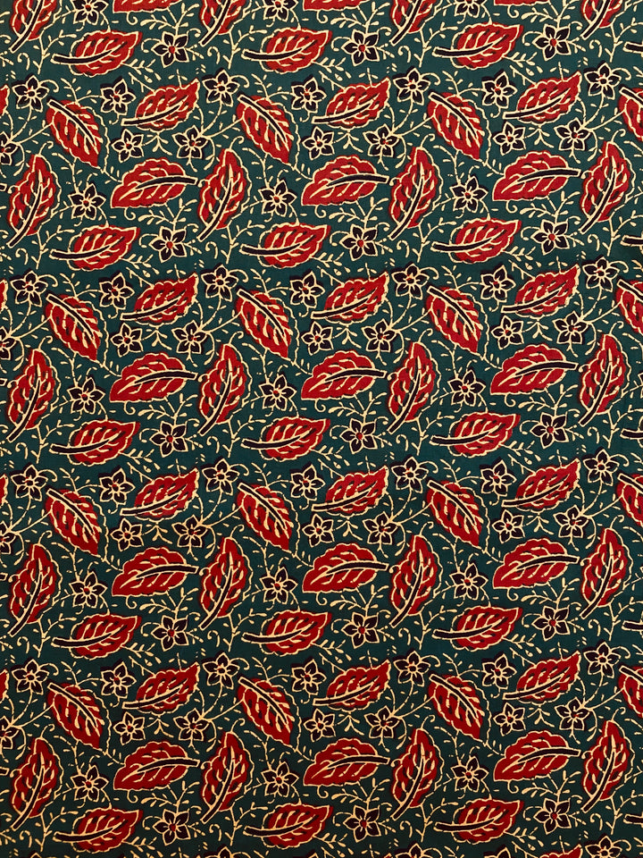 Printed Cotton Fabric Green