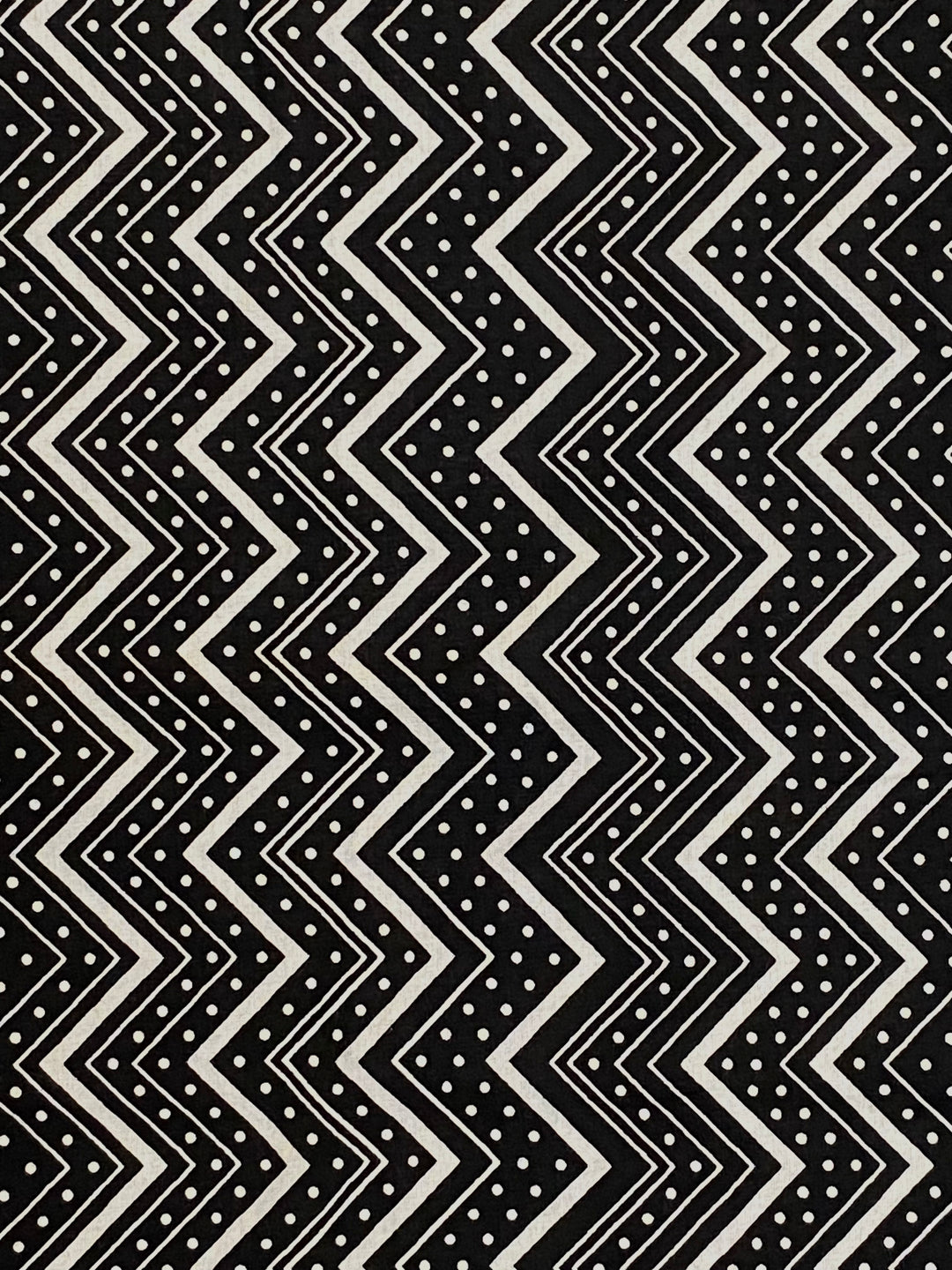 Printed Cotton Fabric Black/White