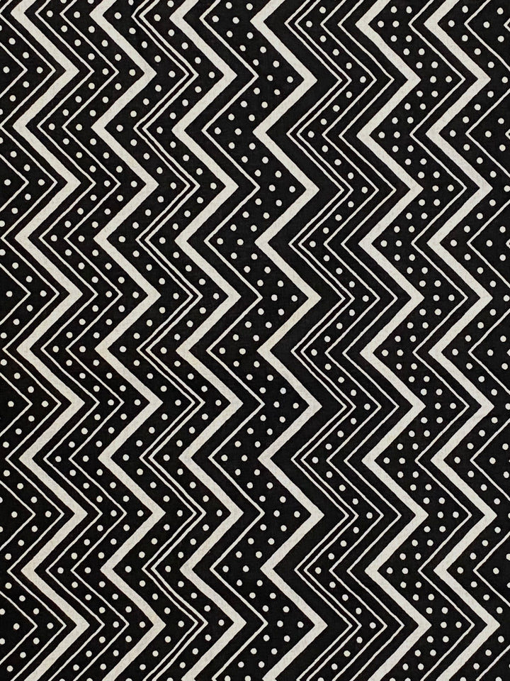 Printed Cotton Fabric Black/White