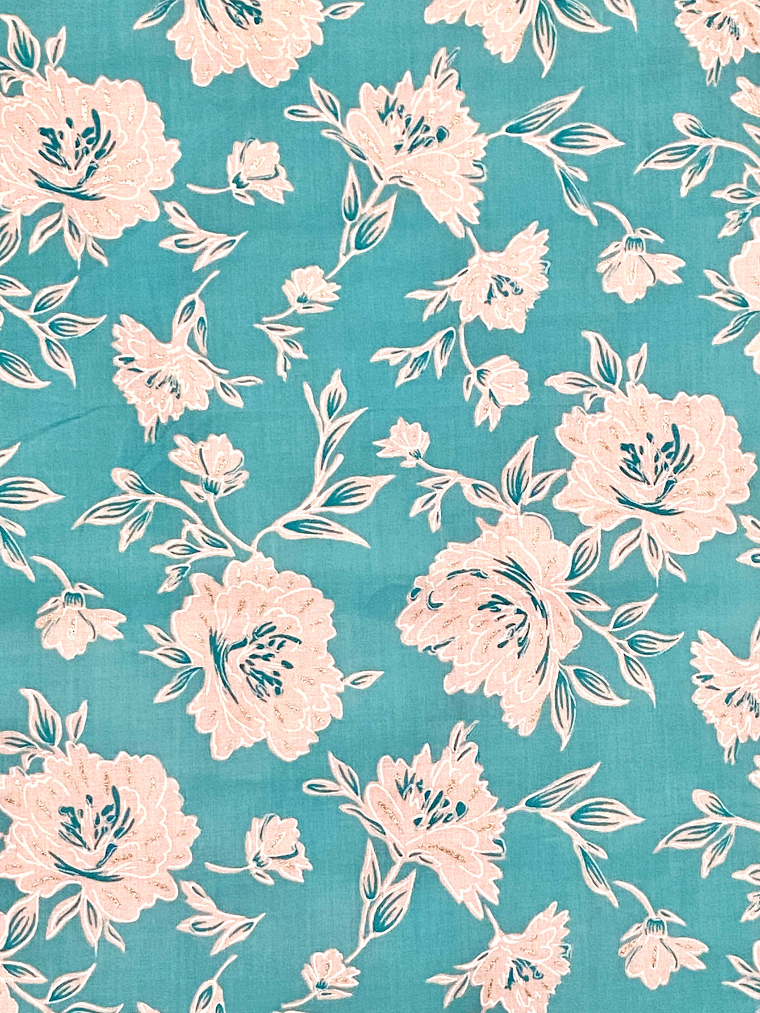 Printed Cotton Fabric Blue