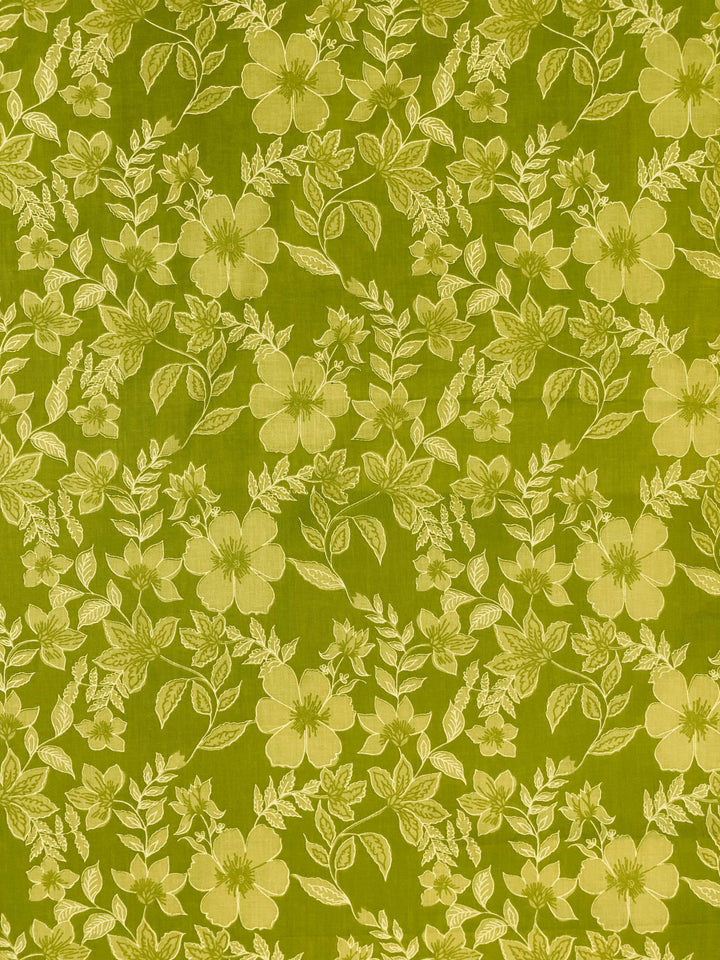 Printed Cotton Fabric Green