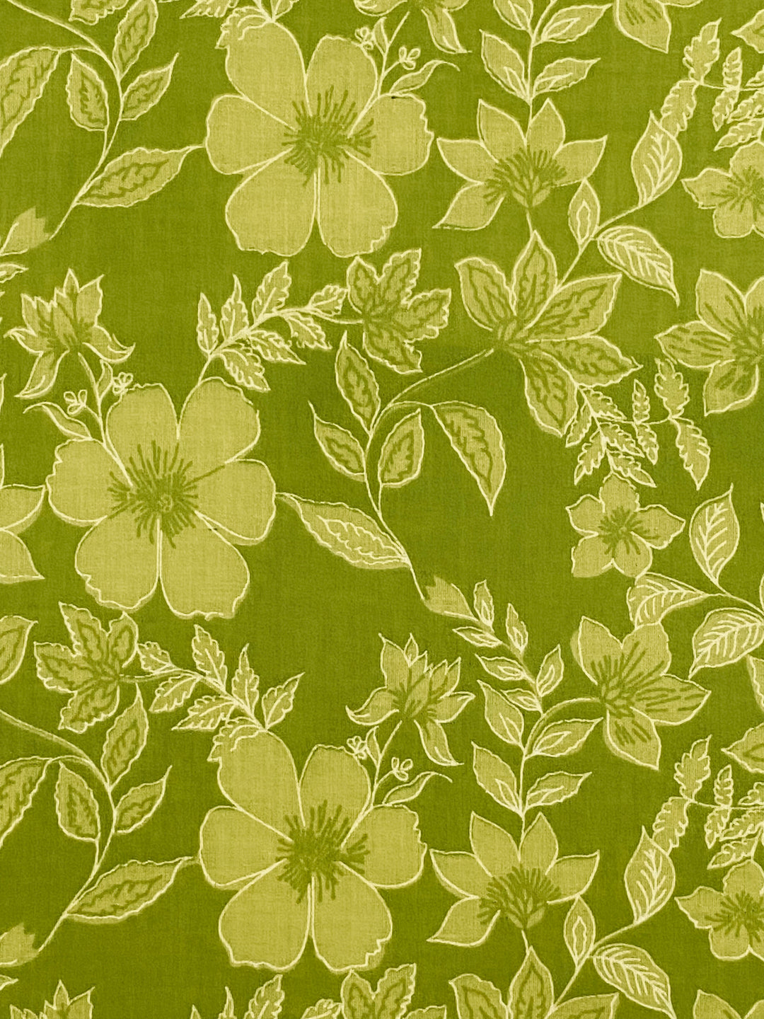 Printed Cotton Fabric Green