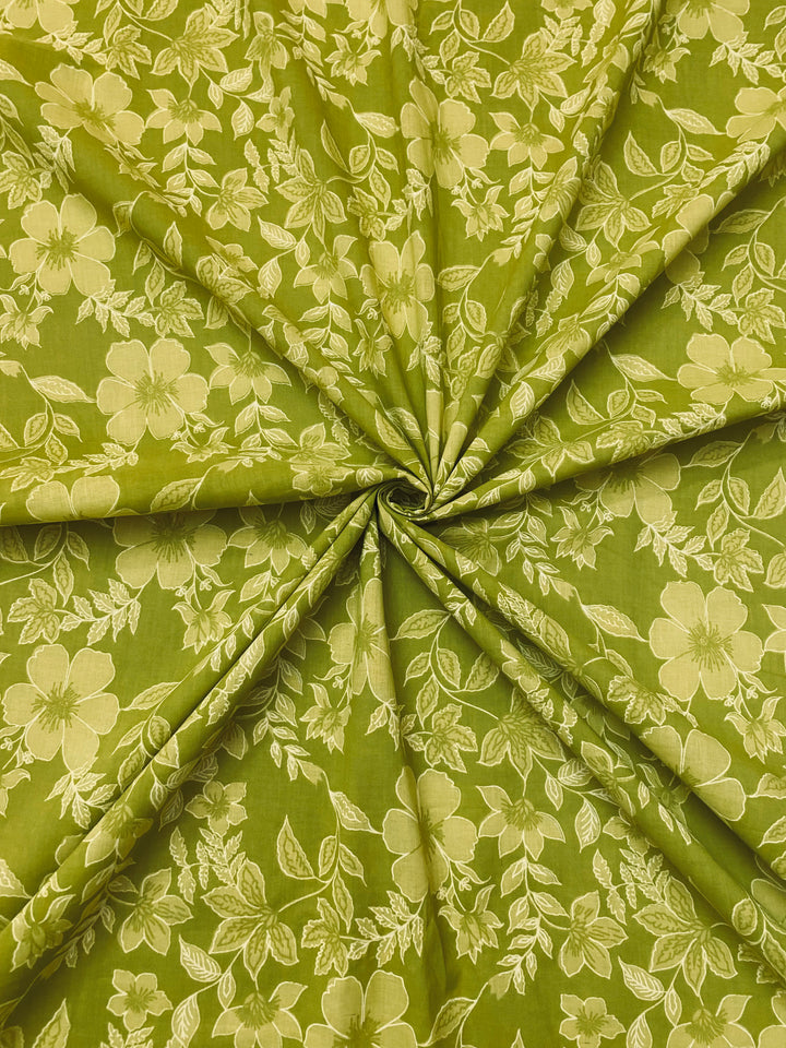 Printed Cotton Fabric Green